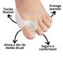 Imagem de Par Protetores Para Joanetes Com Separador Dedos Silicone Pé
