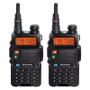 Imagem de Par Rádio Comunicador Uhf/vhf Walkie Talkie Baofeng Uv-5r Alcance 12km  Com Fone Amador Bandas De Freqüência Cor Preto