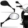 Imagem de Par Retrovisor Esportivo Moto Yamaha XT660 Tipo Original Rotativo Universal Preto