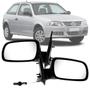 Imagem de Par Retrovisor Volkswagen Gol G3 G4 2000 2001 2002 2003 a 2014 Manual Com Controle de 2 Portas