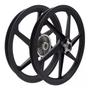 Imagem de Par roda liga titan150 fan150 04/2013 esd 6 pontas preto f.disco scud 10370040