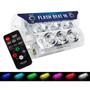 Imagem de Par Strobo Flash Beat IR c/ Central e Controle Remoto o Led Pisca Conforme a Batida do Som ZD-SFB-IR