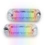Imagem de Par Strobo Som Automotivo Ajk Rgb Colorido 7 Cores Kit Leds