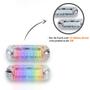Imagem de Par Strobo Som Automotivo Ajk Rgb Colorido 7 Cores Kit Leds