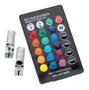 Imagem de Par T10 Farolete 18 Leds Multicolor Com Controle Remoto