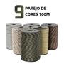 Imagem de Paracord Militar 4mm 100m - 9 Cordas Trançadas para Sobrevivência, Camping e Tendas