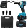 Imagem de Parafusadeira e furadeira de Impacto a Bateria 21V Bivolt Motor Brushless TSCH21-2 TSSAPER  Inclui 2 baterias