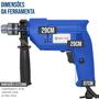 Imagem de Parafusadeira e Furadeira Elétrica De Impacto 750w Com Maleta