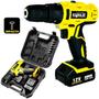 Imagem de Parafusadeira Furadeira Bateria 12V Impacto Bivolt PFE-012EVI Kit EVALD + Kit Ferramentas 6 Peças SPARTA