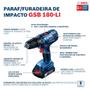 Imagem de Parafusadeira Furadeira Impacto Bosch GSB 180-LI 18V 1 bateria e Maleta