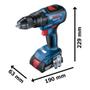Imagem de Parafusadeira Furadeira Impacto Brushless Bosch GSB 18V-50-1B  1 bateria e maleta