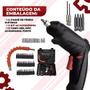 Imagem de Parafusadeira Kit Portátil Recarregável USB sem Fio com Maleta e 47 Bits  Rotação 360 Graus Bivolt
