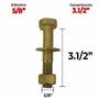 Imagem de Parafuso Aro Traseiro da Roda 5/8 x 3.1/2 Rosca Grossa