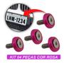 Imagem de Parafuso De Placa Carro Alumínio Anilha -kit Várias Cores M6