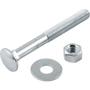 Imagem de Parafuso francês zincado 3/8" x 3.1/2" com porca e arruela cartela com 2 conjuntos