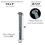 Imagem de Parafuso Maquina Cabeça Redonda Fenda 1/4 X 3 Pol  RI 50 Un