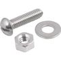Imagem de Parafuso Máquina.Inox 1/4"1.1/2"Rd+Po+Ar Com 4 Vonder