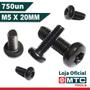 Imagem de PARAFUSO TORX T25 C. PANELA  M6 X 20MM ZINCO PRETO - 750Pçs