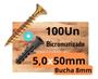 Imagem de Parafusos Com Buchas Kit Com 100 Phs 5x50 + 100 Buchas 8mm