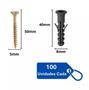 Imagem de Parafusos Com Buchas Kit Com 100 Phs 5x50 + 100 Buchas 8mm