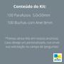 Imagem de Parafusos Com Buchas Kit Com 100 Phs 5x50 + 100 Buchas 8mm