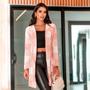 Imagem de Parka De Frio Blusa Cardigan Feminino Tricot Tamanho Único Kimono Quentinho Modal Xadrez Mulher Tendencia Inverno Lindo