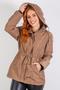 Imagem de Parka feminina forrada com capuz 80105