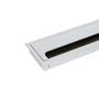 Imagem de Passa Cabo Max Alumínio Anodizado Retangular Para Mesas 8 X 27,5 Cm