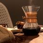 Imagem de Passador de Café em Vidro 400ml Com Colar de Madeira - Oxford