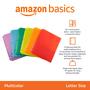 Imagem de Pasta Amazon Basics Plastic 3 Hole Punch 8,5x11", pacote com 6