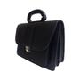 Imagem de Pasta Executiva Bolsa Ccb Tripla Linho Preto Ap - R1771