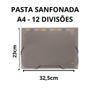 Imagem de Pasta sanfona a4 12div line fume dac