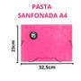 Imagem de Pasta sanfonada A4 com 12 divisões Bubble rosa - DAC