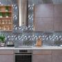 Imagem de Pastilha Aluminio Adesiva Decoração Banheiro Cozinha Prata