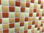 Imagem de Pastilha Azulejo Resinada Mosaico Laranja Placa 20x30cm