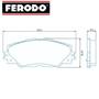 Imagem de Pastilha de Freio Dianteira Ferodo Toyota Hilux / Land Cruiser / Mitsubishi Pajero HQF-2227/AC