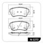 Imagem de Pastilha de Freio N-1272 Elantra 1.8 16V Veloster HB20 1.6 16V 12/ Santa Fe I30 13/ Cerato 1.6 16V 13/19 Dianteira C/Chapa Anti-ruído