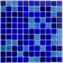 Imagem de Pastilha de Vidro Royal Gres Mescla Safira 30x30cm Azul