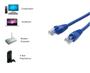 Imagem de Patch Cord Cabo De Rede Cat6 15m Metros 15m Cat6 - Rj45 Azul