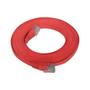 Imagem de Patch Cord Flat Cable RJ45 Gigabit Flexível Cat6 3m - Vermelho