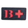 Imagem de PATCH TIPO SANGUINEO B+ Warfare c/ tiras autocolantes 6cm X 3cm