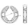 Imagem de Patim Lona de Freio 0323 CP Factor YBR 125 E K 2009-2016 - Cobreq