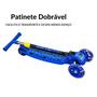 Imagem de Patinete 3 Rodas Dobrável E Ajustável Azul- Importway