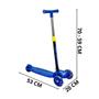 Imagem de Patinete 3 Rodas Dobrável E Ajustável Azul- Importway