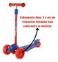 Imagem de Patinete 3 Rodas Dobrável Infantil Até 40kg Azul Rosa Sport