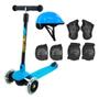 Imagem de Patinete dm radical junior com acessorios azul 40 kg 