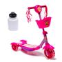 Imagem de Patinete DM Toys Com Cesta Belinda Rosa Crianças + Garrafa