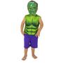 Imagem de Patinete Dm Toys Radical 4455 Led Infantil + Fantasia Hulk