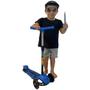 Imagem de Patinete Dm Toys Radical New Azul + Fantasia Kit Policia