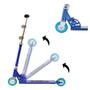 Imagem de Patinete Dobrável Resistente Até 40Kg Azul Dm Toys + Squeeze